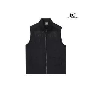 [아웃도어스/코몽트]남성 메쉬 포켓 집업 베스트 블랙