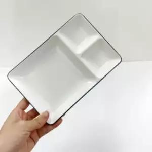 코드그레이 접시 멜라민 나눔 접시 찬기 3칸 18.8cm