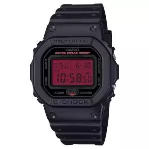 G-Shock Casio 클래식 DW5600 시리즈 시계, 블랙/레드, 디지털