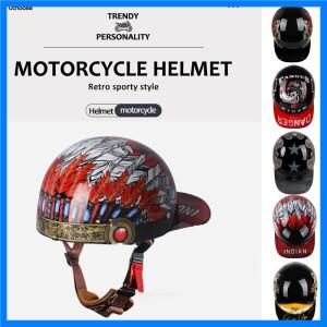 성인 오픈 페이스 여름 레트로 오토바이 빈티지 하프 헬멧 야구 모자 헬멧 어린이 타고 모토 크로스 남성