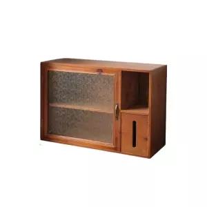 엔틱 원목 주방 그릇장 빈티지 꽃무늬유리 찬장 커피장 장식장 수납함