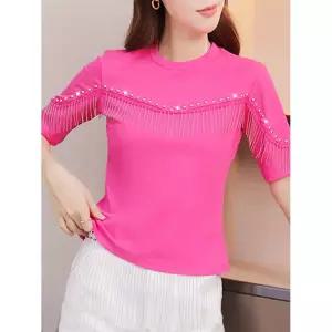 큐빅 라인댄스복 방송 사교 댄스상의 줌바 라틴 스포츠댄스옷