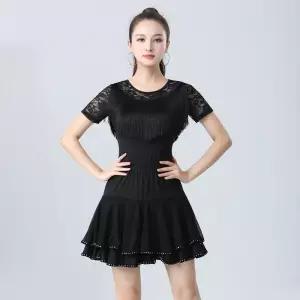 방송 모던 댄스복 세트 사교 라인 줌바 여성 왈츠 라틴 댄스옷 공연복