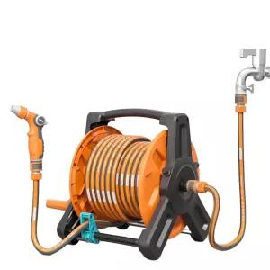 물호스릴 100m 이동식 세차 대형트롤리 원예 마당 보관함