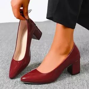 SMK 화 작업 단 빅사이즈 스틸레토 힐 통굽 토시 봄가을 하이힐 힐펌프스 여성신발 JEN3