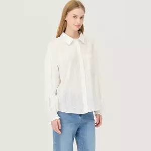 [롯데백화점]베네통 펀칭 자수 카라 블라우스 (BABL11541)