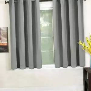 방 암막 커튼 베이직 솔리드 방풍 거실 암막 커튼 침실 작은 주방 원룸 창문