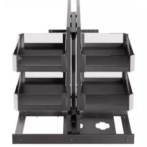 회전 코너장 싱크대 하부장 주방 강화유리 매직스윙 도어 수납장 이동식