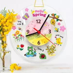 아트박스/탑키드 스티커로 꾸미는 봄 투명 시계 만들기(묶음포장)