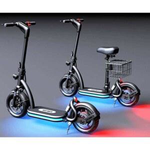 앉아서타는 전동 킥보드 접이식 스쿠터 성인 안장 충전식 1500W 브러시리스 10인치