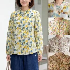 [엄마옷 로즈맘] 코어수채화나염블라우스