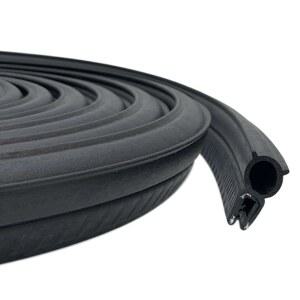 상단 전구가 장착된 아로일더 자동차 도어 고무 씰 스트립, 1/16인치 가장자리 장착, 자동차, 보트, RV, 트럭 및 가정용 차량용 웨더 스트리핑 방음 가드 트림, 26피트