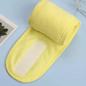 윈코 극세사 세안밴드 옐로우 헤어 용 머리띠 세수