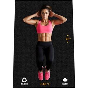 러버 킹 다목적 운동 매트 - 가정용 체육관 바닥재용 100% 재활용 두꺼운 고무 매트, 미끄럼 방지, 실내/외용 저취 내구성 운동 매트, 신발 친화적