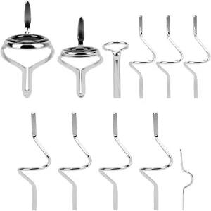 낚싯대 가이드 수리 키트 11PCS 스테인리스 플라이 팁 소금물 및 담수 교체용 폴 아일렛 주조 방적