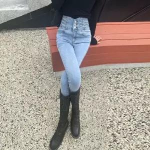 엘럽 여자 검정 힙업 청바지 스판 슬림핏 스키니진 하이웨스트 원템1