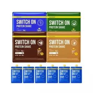 매장정품 SWITCH ON 스위치온 단백질 쉐이크 곡물맛 초코맛 말차맛 아몬드맛 6포(1세트)