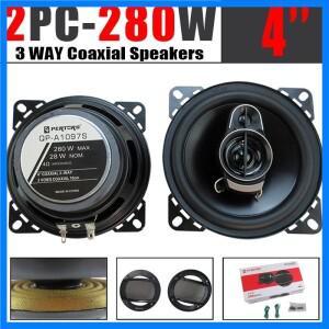 2개(2X280W) 560W 프리미엄 4인치 HiFi 차량용 스피커 - HD 오디오, 4.0 서라운드, 앱 제어, 범용 플러시