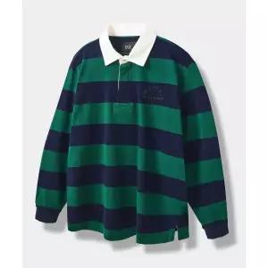 DIMITRI BLACK ASI 스트라이프 럭비 맨투맨 티셔츠 그린/네이비 159899