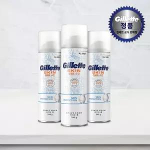질레트 스킨텍 저자극 쉐이빙폼 245g 3개 204126
