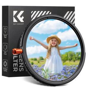 K&F Concept Nano-C 3in1 ND2-ND32+CPL+블랙 디퓨전 1/4 편광 다기능 37-82mm 가변 ND 블랙 미스트 카메라