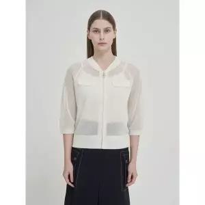 갤러리아 올리비아로렌 레터링 집업 가디건 VVCBC5M4181