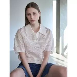 갤러리아 올리비아로렌 빅카라 아일렛 블라우스 VVCNS5M5366