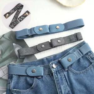 노버클 매직벨트 정장 청바지 바지허리줄임벨트 그레이 밀리터리 색상