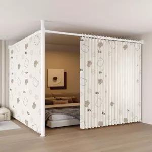 무타공 공간분리 커튼 가림막 벽설치 파티션