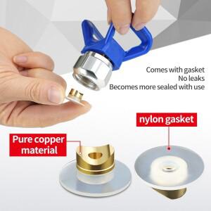 에어리스 노즐 가드 씰 팁용 범용 리버시블 팁 가스켓 및 연장 로드 스프레이 건용 필터 5개