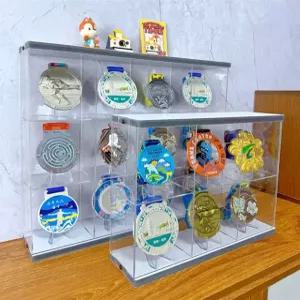 투명 메달 보관함 트로피 뱃지 전시 수집 아크릴 정리 상자 거치대 진열 수납함 액자 표창