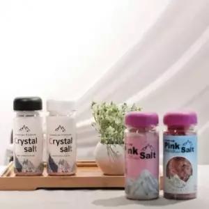 핑크솔트 보틀형 팔순답례품소금 돌답례품소금