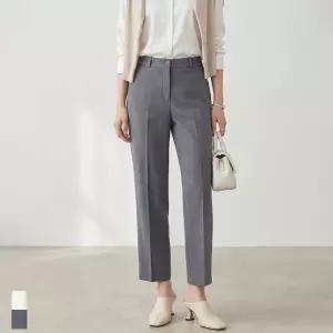 여성 슬랙스 스판 일자 링클프리 구김 방지 정장 바지 빅사이즈 그레이 아이보리 W5000
