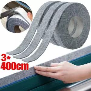 방음스펀지 패드 흡음재 방진 4M 접착 씰링 스트립 도어 윈도우 흡수 물 펠트 방음 슬라이딩 Cuttable 가구