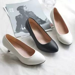 여성 정장 면접 캐주얼 펌프스 미들 구두 힐