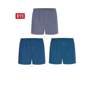BYC 80수3매입박서 순면 남성팬티 고급 트렁크 통기성 부드러운 MCG1502