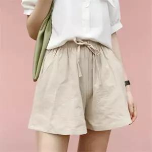 [다잇템]여자 8컬러 짧은 마원단 클래식 하프 고무줄 바지 (7635726A)