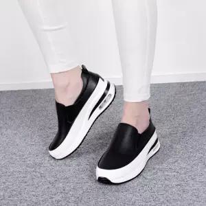 [아리앤] 소가죽 에어 여성 슬립온 4cm