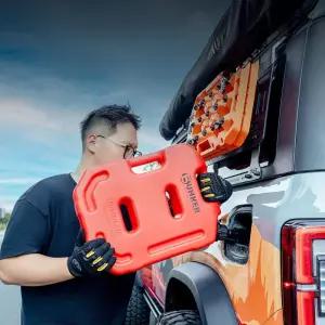 휘발유통 젤리캔 오프로드 블랙 옐로우 연료통 바이크 차박 스테인레스 잠금 기름탱크