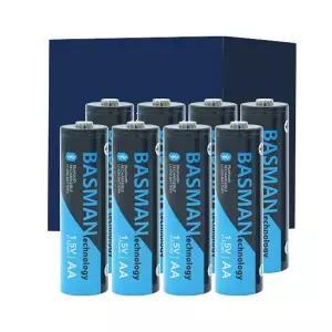 바스맨 국산 3세대 AA 블루투스 충전식건전지 리튬이온 무선충전지 배터리 8개