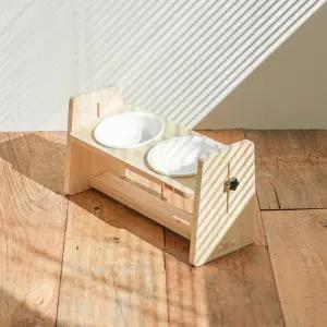 높이조절 원목 고양이 강아지 식탁세트식기 키우기 급식기 수기 급수기 식기 밥그릇