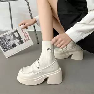 페니 로퍼 단화 구두 발편한 신발 통굽 스트랩 여성