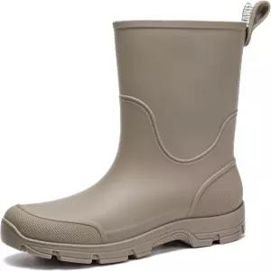남녀용 WOWSTICK 방수 레인 부츠 경량 미끄럼 방지 낚시 데크 가든 미드 송아지 야외 작업