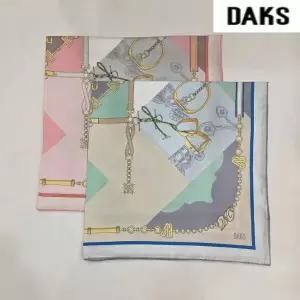 [닥스스카프] SKN007_닥스 양면 프린트 실크 사각 쁘띠 스카프