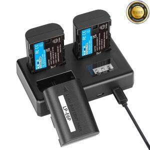 LP-E6P 카메라 배터리 및 충전기 세트 캐논 R52 마크 II SLR R6M2 R7 90D