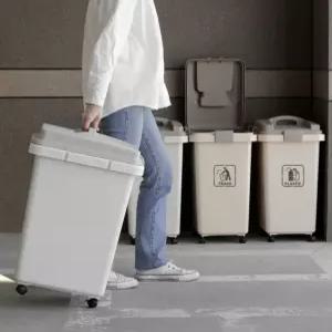 대용량 밀폐형 분리수거 쓰레기통 30리터 50리터 사무실 야외용 냄새 차단 방수 휴지통
