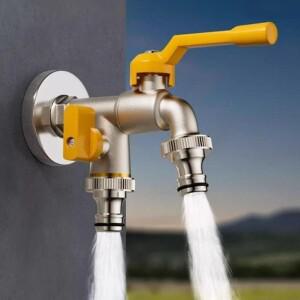 정원용 황동 호스 탭 수도꼭지 어댑터 1/2'' 3/4'' IBC 물탱크 연결 레버 핸들 급수 볼 밸브