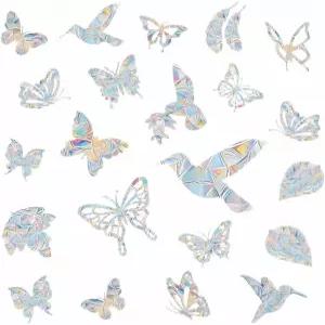 조류 충돌 방지용 창문 데칼 새를 위한 클링 무지개빛 방지 - 새 비접착 스티커 유리문/창문 보호