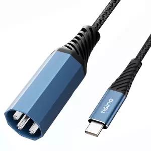 Tisino USB 타입 C to XLR 남성 케이블(1.6피트) 32비트/384kHz 무손실 전송-오디오 출력 전용(마이크 입력