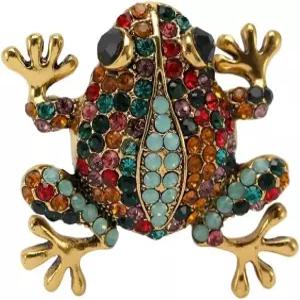 여성용 개구리 브로치 핀 화려한 귀여운 동물 라펠 보헤미안 모자 가방 수트 드레스 액세서리 주얼리